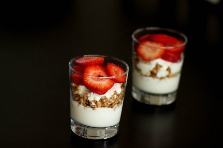 Parfait de frutas.